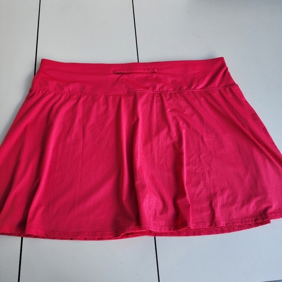 Ideology Women's Plus Size Perforated Skort Skirt Zip Pocket Flamenco Pink 3X - Picture 9 of 10